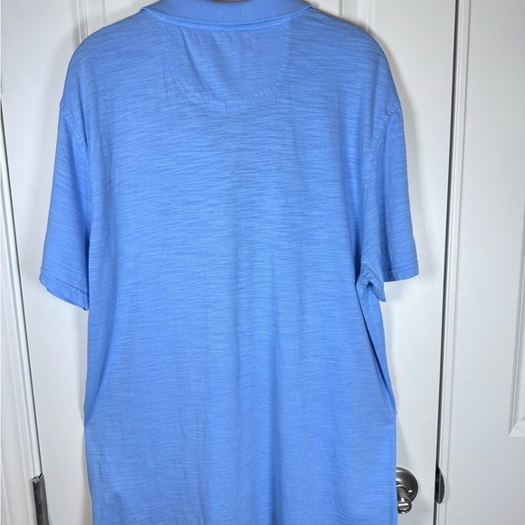 NEW Margaritaville Light Blue Cotton Polo Shirt Men L Coastal Resort Casual Golf - Picture 5 of 12